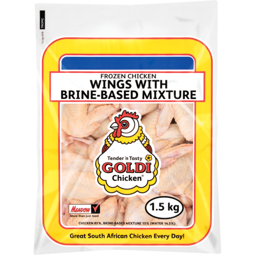 Goldi Chicken Frozen Chicken Wings With Brine-Based Mixture 1.5kg