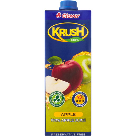 Krush 100% Apple Fruit Juice Carton 1L