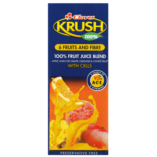 Krush 6 Fruits & Fibre 100% Fruit Juice Blend 200ml