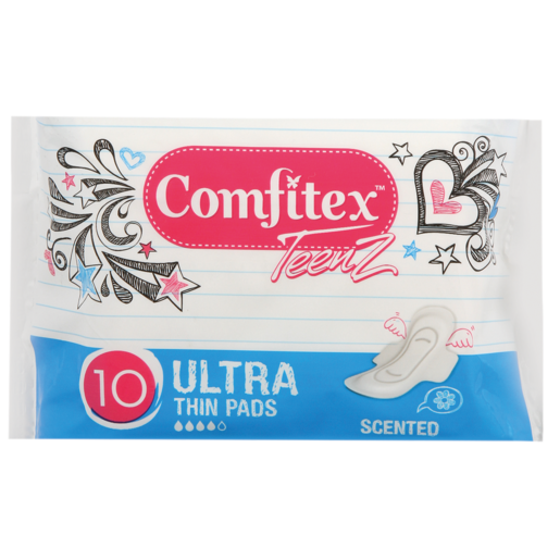Comfitex Teenz Ultra Scented Sanitary Pads 10 Pack