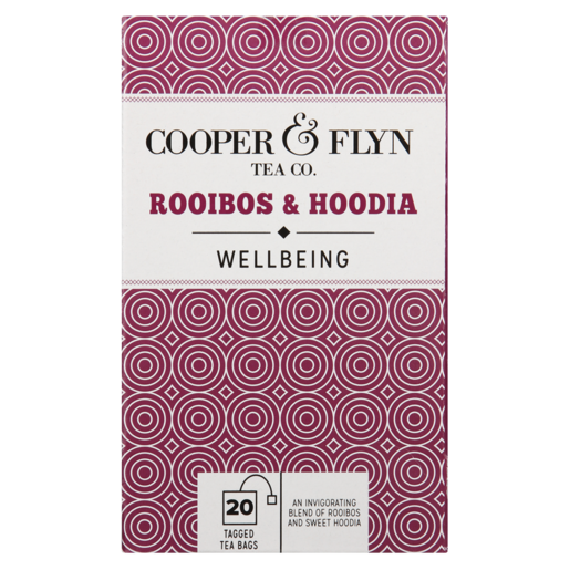 Cooper & Flyn Wellbeing Rooibos & Hoodia Tagged Tea Bags 20 Pack