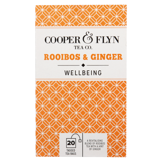 Cooper & Flyn Wellbeing Rooibos & Ginger Teabags 20 Pack