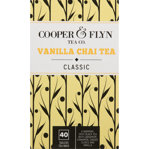 Cooper & Flyn Vanilla Chai Tagless Teabags 40 Pack