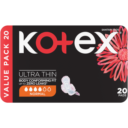 Kotex Ultra Normal Sanitary Pads Value Pack 20 Pack