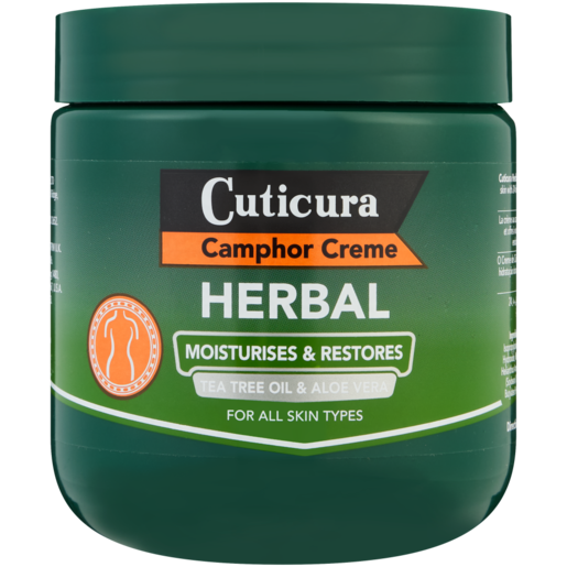 Cuticura Herbal Moisturises & Restores Camphor Creme Tub 450ml