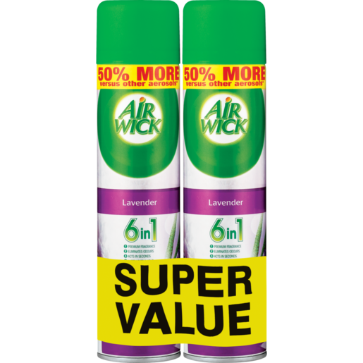 Airwick Super Lavender Air Freshener Can Value Pack 2 x 280ml