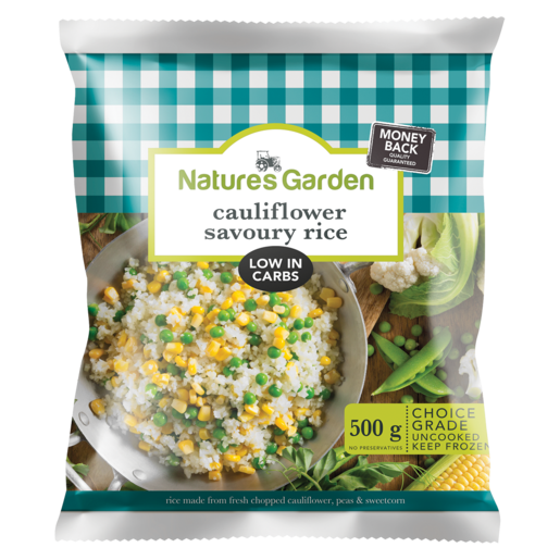 Nature's Garden Frozen Cauliflower Savoury Rice 500g