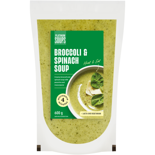 Platinum Soups Heat & Eat Broccoli & Spinach Soup 600g 