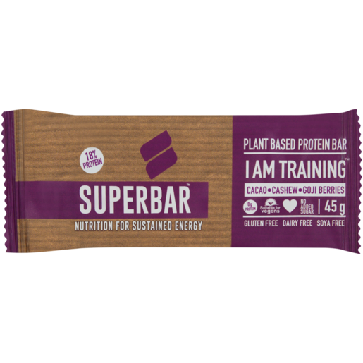Superbar I Am Training Plant Based Protein Bar 45g 