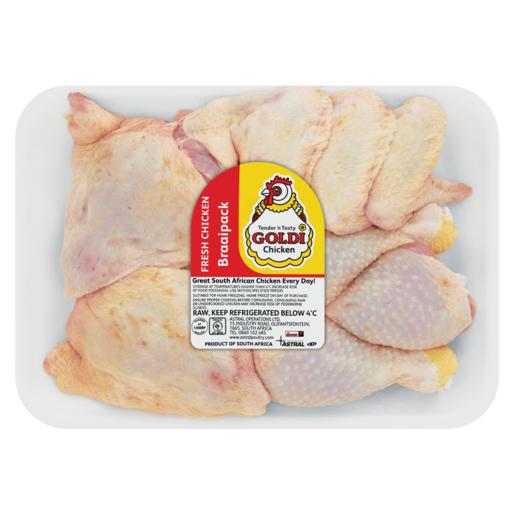 Goldi Chicken Fresh Braai Pack Chicken Per kg
