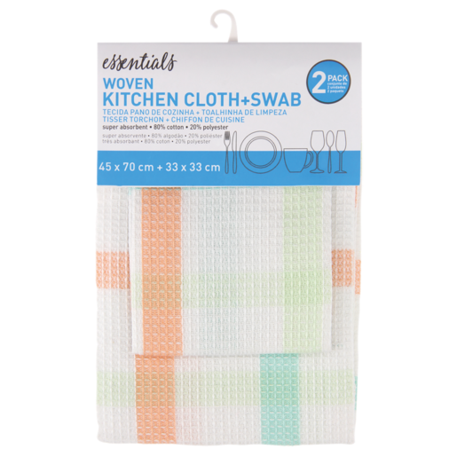 Essentials Kitchen Cloth & Swab 2 Pack (Assorted Item - Supplied at Random)