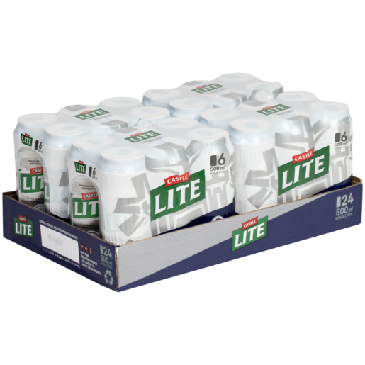 Castle Lite Beer Cans 24 x 500ml