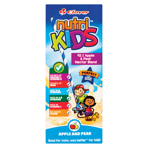 Clover Nutri Kids Apple & Pear Fruit Nectar Box 200ml