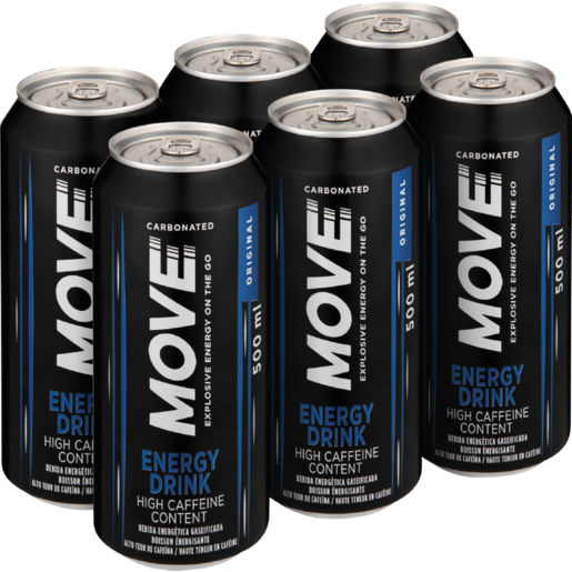 Move Original Energy Drink Cans 6 x 500ml