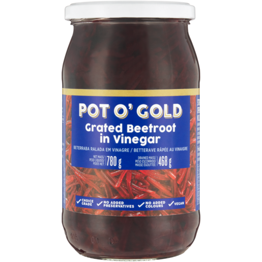 Pot O' Gold Grated Beetroot in Vinegar 780g 