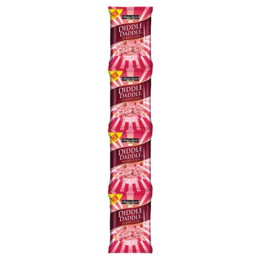 Diddle Daddle Strawberry Flavoured Caramel Coated Popcorn Strip 4 x 22g