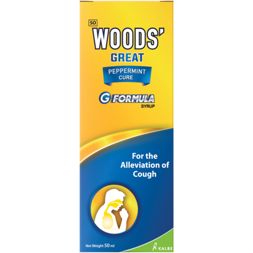 Woods Great G Formula Peppermint Cure Cough Syrup 50ml 