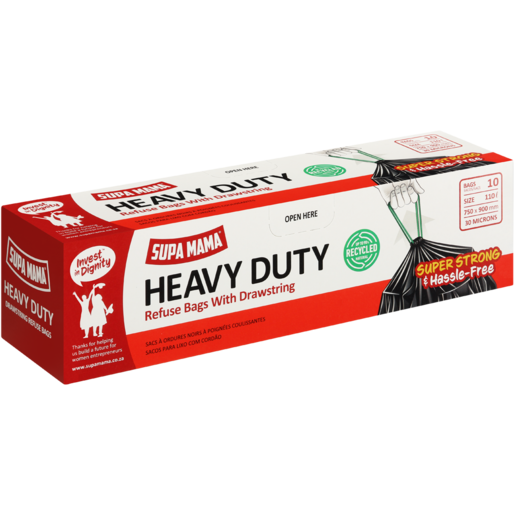 Supa Mama Heavy Duty Refuse Bags 10 Pack