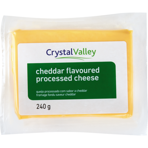 Crystal Valley Cheddar Flavoured Processed Cheese 240g