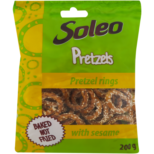 Soleo Pretzel Rings With Sesame 200g