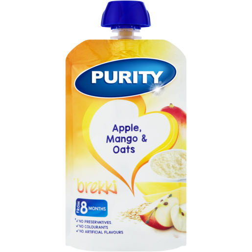 PURITY Apple, Mango & Oats Brekki Puree 8 Months+ 110ml
