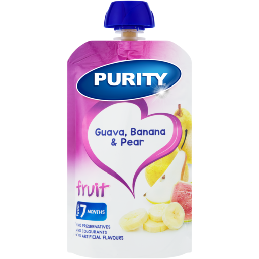 PURITY Guava, Banana & Pear Fruit Puree 7 Months+ 110ml