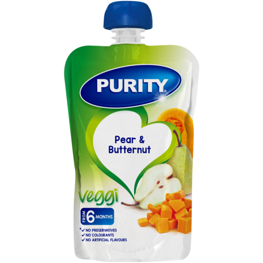 PURITY Pear & Butternut Vegetable Puree 6 Months+ 110ml