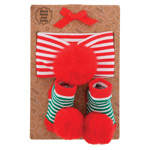Christmas Baby Socks & Headband (Assorted Item - Supplied At Random)