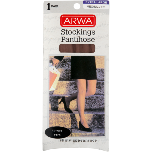 Arwa Torque Yarn Mexican Silver Extra Large Pantihose