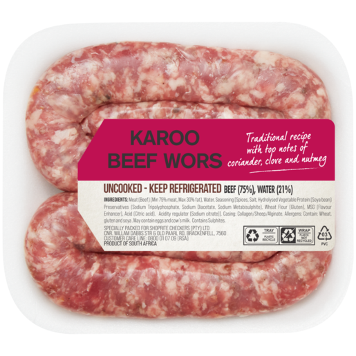 Karoo Mini Beef Wors Per KG