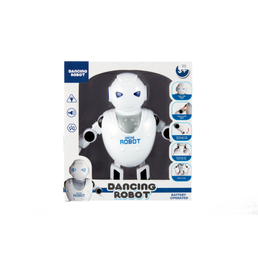 White Battery Operated Dancing Robot