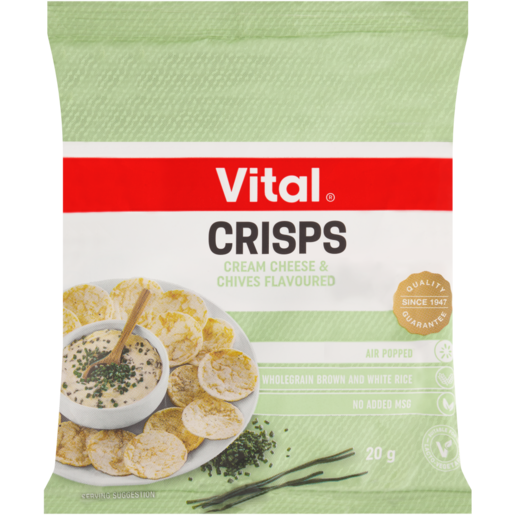 Vital Cream Cheese & Chives Flavour Crisps 20g