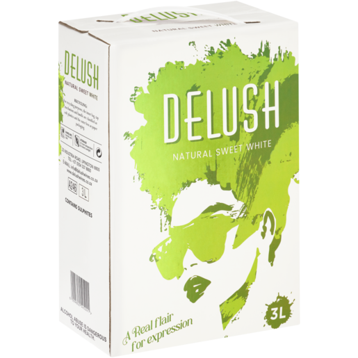 Delush Natural Sweet White Wine Box 3L