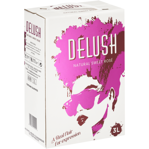 Delush Natural Sweet Rosé Wine Box 3L
