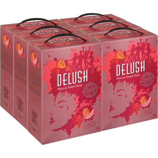 Delush Natural Sweet Rosé Boxes 6 x 3L