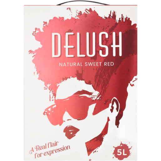 Delush Natural Sweet Red Wine Box 5L