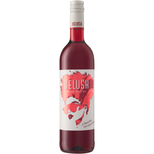 Delush Natural Sweet Red Wine Bottle 750ml