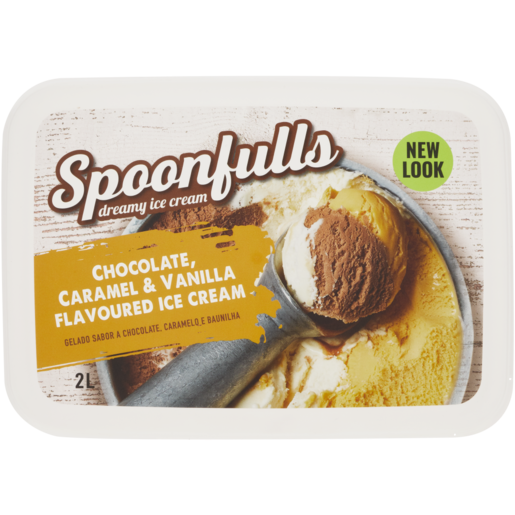 Spoonfulls Caramel, Vanilla & Chocolate Ice Cream 2L