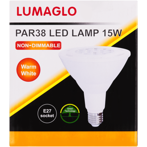 Lumaglo PAR 38 LED Screw Globe 15W