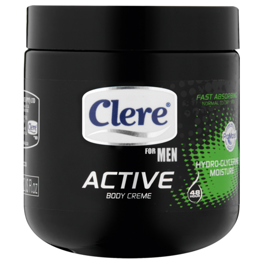 Clere For Men Active Hydro-Glycerine Moisture Body Creme 450ml