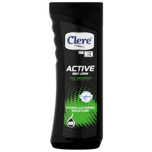 Clere For Men Active Hydro-Glycerine Moisture Body Lotion 400ml