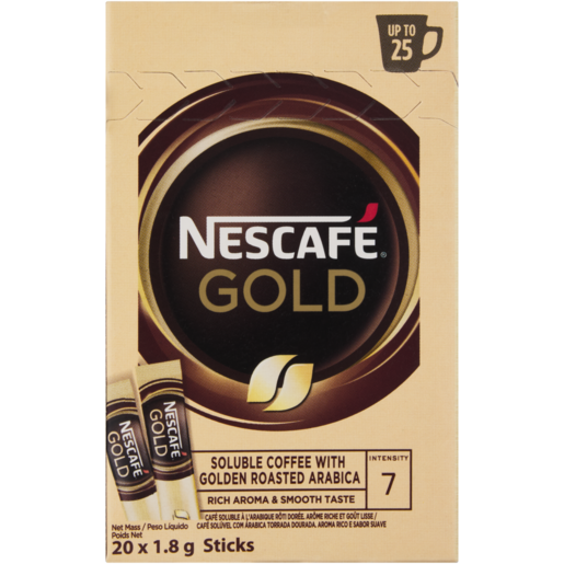 NESCAFÉ Gold Instant Coffee Sticks 20 x 1.8g