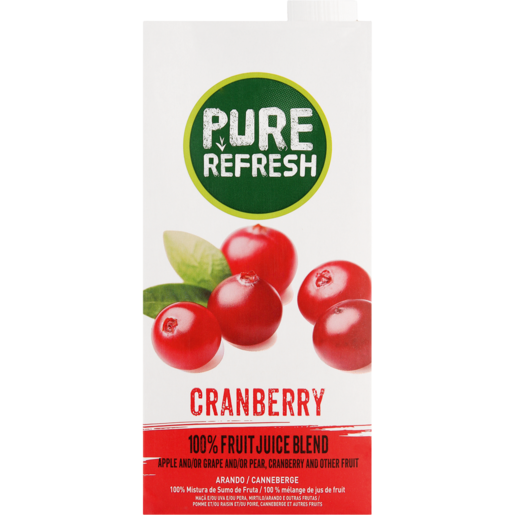 Pure Refresh UHT 100% Pure Cranberry Fruit Juice 1L
