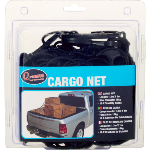 Q Premium Black Cargo Net 1.3m x 1m
