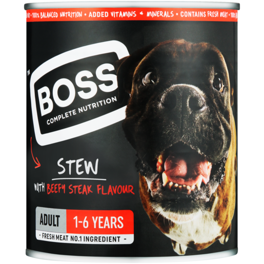 Boss Sergeant's Steak Flavoured Dog Food Can 775g