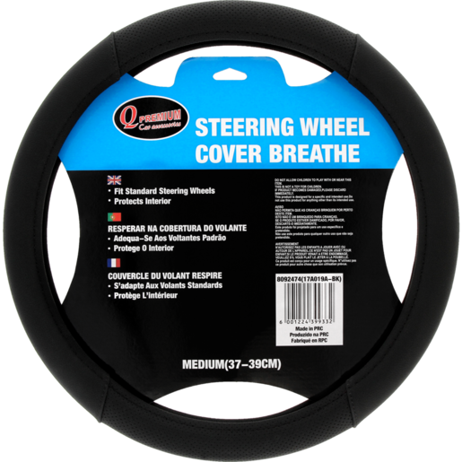 Q Premium Breathe Medium Steering Wheel Cover