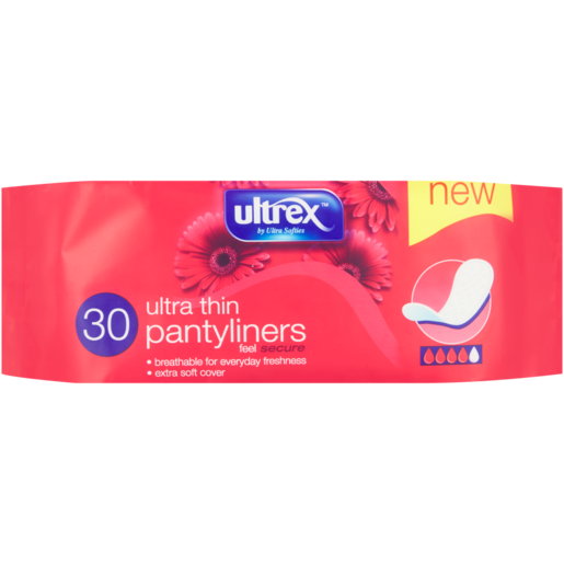 Ultrex Ultra Thin Pantyliners 30 Pack