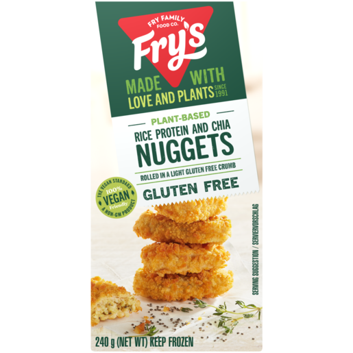 Fry's Frozen Plant-Based Rice Protein & Chia Nuggets 240g