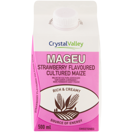 Crystal Valley Strawberry Flavoured Mageu 500ml 