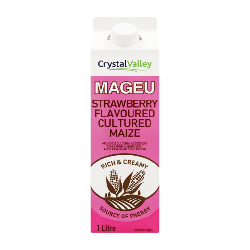 Crystal Valley Strawberry Flavoured Mageu 1L